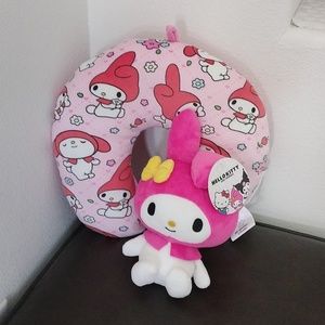 Sanrio Hello Kitty & Friends MY MELODY Plush + Travel Pillow